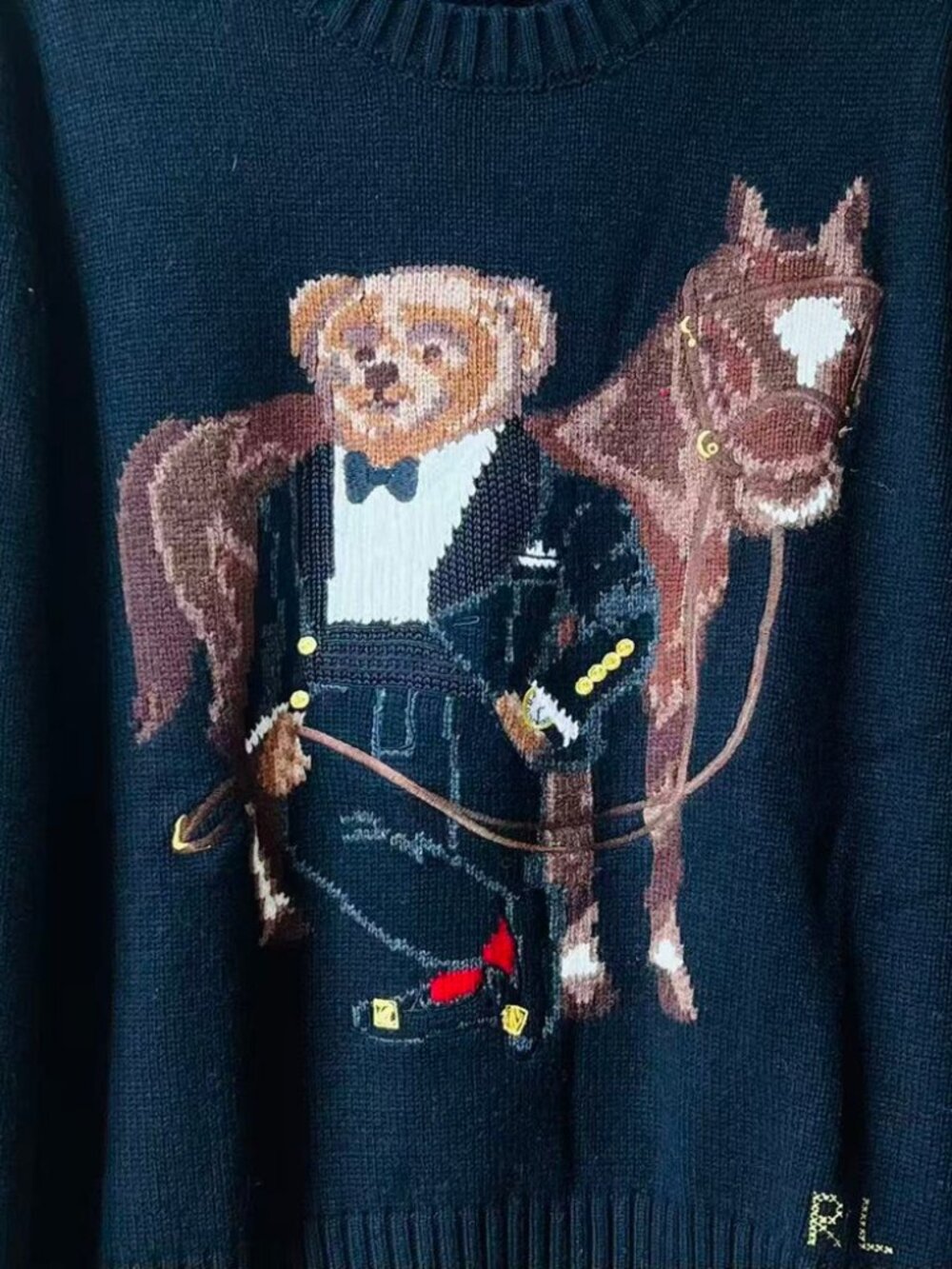 Polo Ralph Lauren Teddy Bear Horse Knit Sweater - Picture 7 of 7